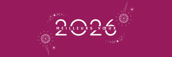 En-tête meilleurs vœux 2026 bordeaux et blanc